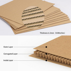 5X7 Corrugated Cardboard Sheets Set of 200, Flat Card Boards Inserts for Craf…