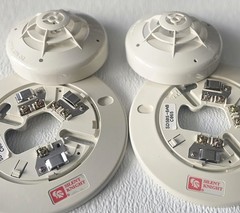 SILENT KNIGHT SD505-AHS ADDRESSABLE HEAT DETECTOR-BASE SD505-6AB/Cleaned-Tested!