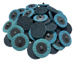 2″ Roloc Surface Conditioning Discs, Very Fine, Roll Lock Type R Discs 50 Pack