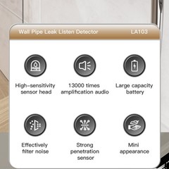 High Quality Water Leak Detector Sensor 0-60dB Sensitivity for Home Pipeline