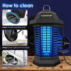 Gootop Bug Zapper Outdoor Mosquito Zapper 3 Prong Plug In Electric Fly Zapper