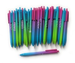 50 Misprint SoftTouch Click Pens LEMONADE Hub Pen Lot MULTICOLOR Pink/Blue/Green