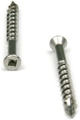 Stainless Steel Deck Screws Square Drive Wood #6 x 1-5/8″ Qty 100