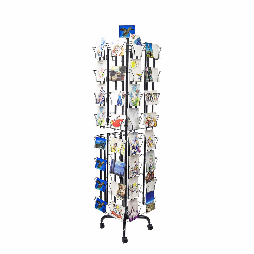64 Adjustable Pockets Display Rack 5×7 7×5 up to 11″W X 8″T Cards 1.2″ D Pockets