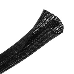 CrocSee 25ft – 1/2 inch Braided Cable Management Sleeve Cord 1/2″-25ft, Black