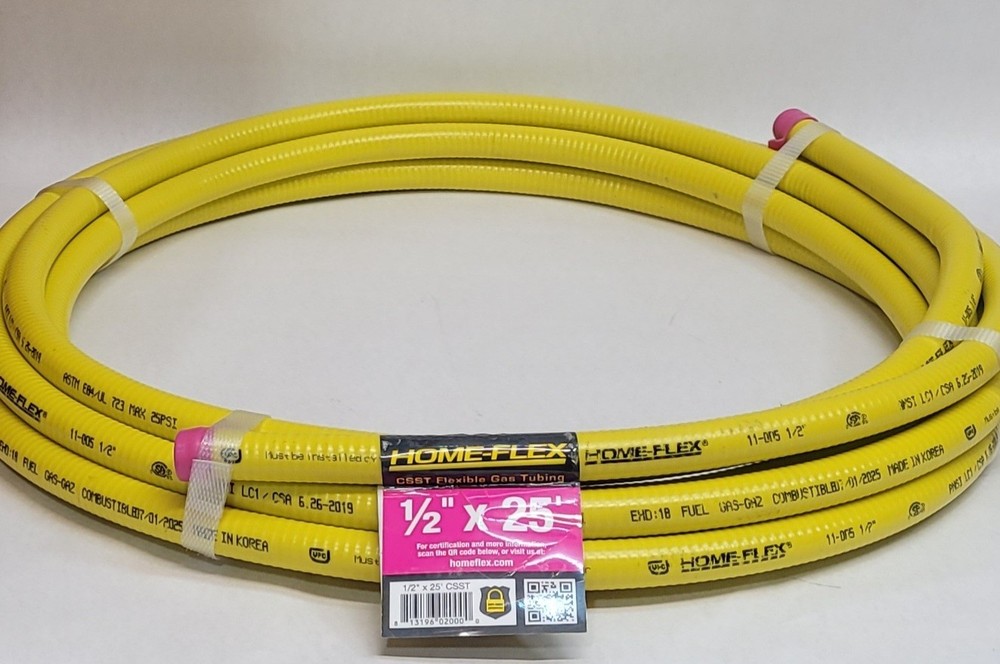NEW Home-Flex 1/2 in. CSST x 25 ft. Corrugated Stainless Steel Gas Tubing