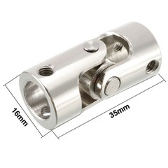 10mm to 10mm Inner Dia Rotatable Universal Steering Shaft U Joint Coupler 2 Pcs