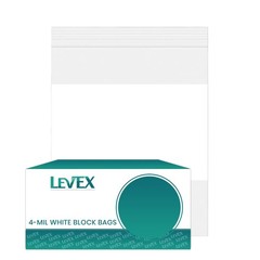 2″ x 3″ White Block Zip Seal Bags Reclosable Top Lock 4Mil Zipper Baggies