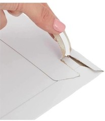 100 – 7×9 White Rigid Stay Flats Self-Seal Cardboard Envelope Mailers 7″x9″