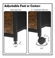 Rustic Look Printer Stand W/file Drawer New In Box *assembly Required *