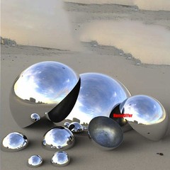 Stainless Steel Half Hollow Ball Sphere Hemisphere Gazing Globes Balls 25-300mm