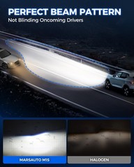 Marsauto 9012 Fog Bulbs 24000Lm Super Bright Driving Lights 6000K Cool White