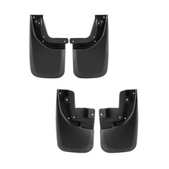 Front Rear Splash Guards Flaps with Fender Flares Heavy-Duty Black 03RSA2012ZBK