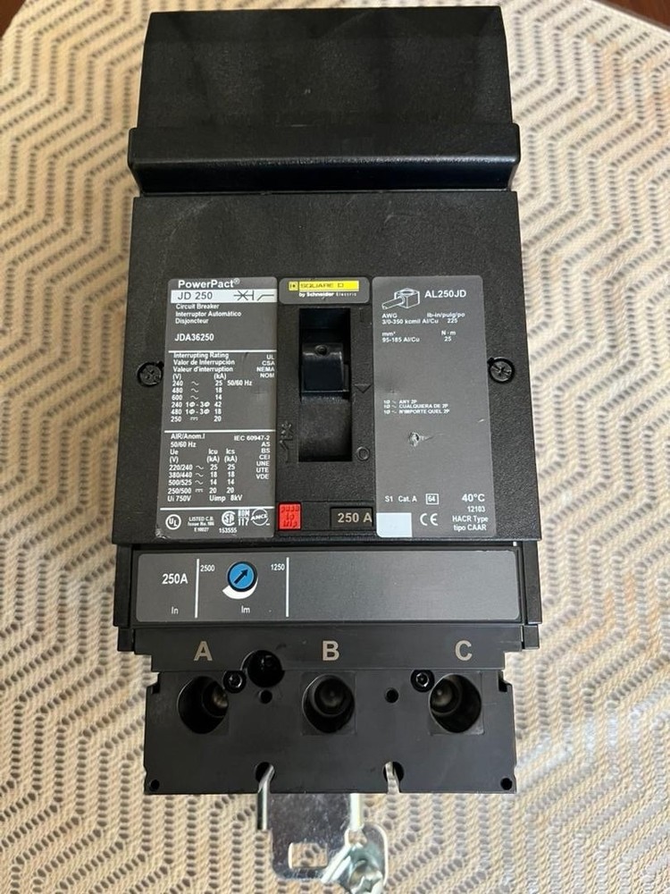Square D JDA36250 250 A Molded Case Circuit Breaker