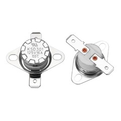 2 Pcs KSD301 Thermostat 155°C/311°F 16A NC Adjust Snap Disc Temperature Switch