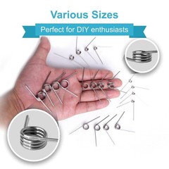 80PCS Torsion Spring Assortment Kit, 20 Sizes 60/90/120/180 Degree Small Torsion