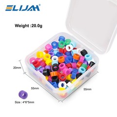 100 Pcs Dental Silicone Code Rings Instrument Autoclavable 135ºC Assorted Color