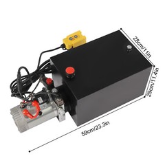 20 Quart double Acting Hydraulic Pump Dump Trailer Lift Unit Pack Power Unit USA