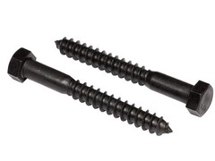 3/8″ x 3″ Stainless Steel Hex Lag Bolts (10 pcs) Black Oxidized in USA by