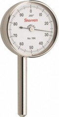 Starrett 196B1 Universal Dial Indicator, Back Plunger, 0.2 Inch Range
