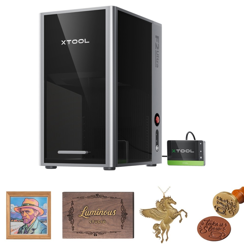 xTool F2 Ultra 60W MOPA & 40W Diode Dual Laser Engraver, Dual 48MP Cameras