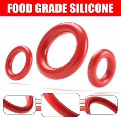 Silicone Rubber O Rings Metric Food Grade 3mm Cross Section 4mm-64mm ID O Ring