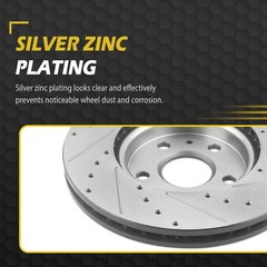 12.40 Rear Drilled Slotted Brake Rotors Ceramic Pads 55179 Buick Lacrosse Regal