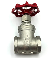 1″ NPT Stainless Steel Gate Shut Off Valve Water Oil Gas Plumbing & HVAC Systems
