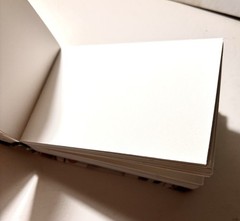 Handmade White Fabric Mushroom Blank Watercolor-book Arches Paper – 6 in. x 4 in