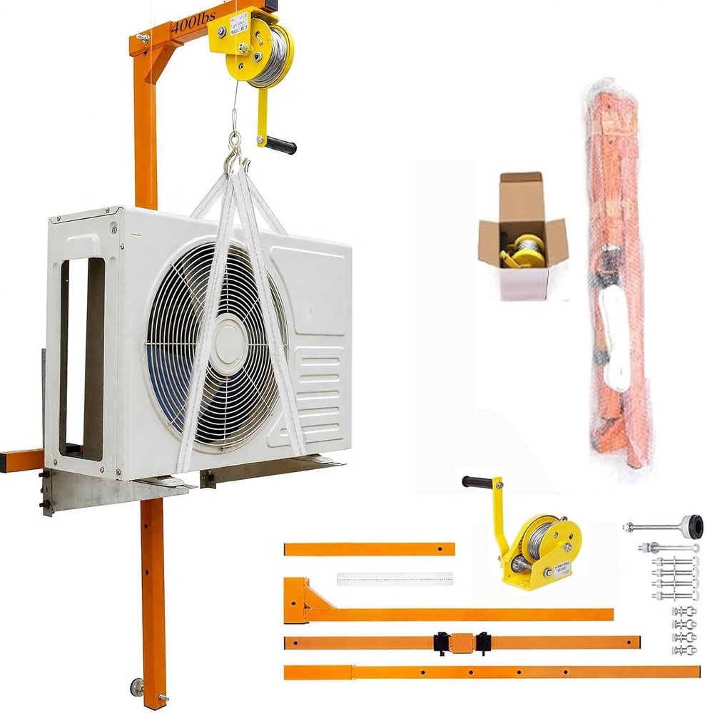 Air Conditioner Lifting Tool 50 FT Height 1200 LBS Air Conditioner Lifting Crane