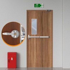 27.5 in Commercial Door Push Bar Panic Exit Device with Exterior Lever Lock