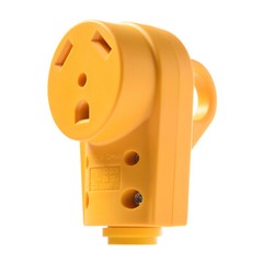 RV 30A Receptacle Female Plug Electrical Plug Replacement Cord Grip Handle 125V
