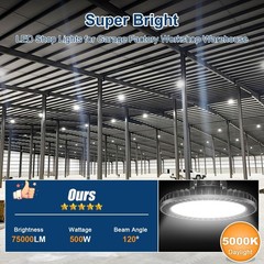 75000Lumens LED UFO High Bay Light 500W/400W/300W Commercial Warehouse 100V-277V