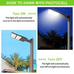 320W LED Parking Lot Light Outdoor Street Security Shoebox Lighting Dusk To Dawn