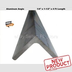 1/4″ x 1-1/2″ x 4 Feet Aluminum Angle Unpolished Alloy 6061 90 Degrees Stock NEW