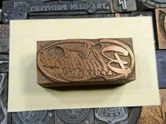 Antique VTG Mortar Pestle Apothecary Shop Letterpress Print Type Cut Block