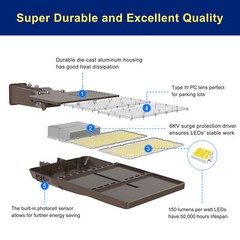 Outdoor Commercial LED Parking Lot Light 320W Shoebox Street Pole Light fixture
