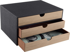 Fashion Multicolor Collocation Leather Desk Organizer File Cabinet Executive Off