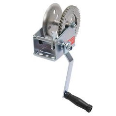 Steel Hand-Crank Marine Winch w/ Ratchet for Boat Trailer 1400LBS Universal ATV