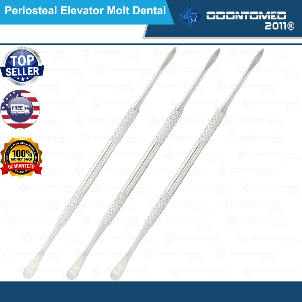 3 Pcs Periosteal Elevator Baby Molt # 7a Dental Instruments