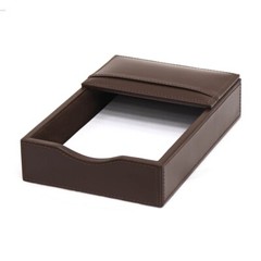 Leather Desk Set (6 Piece – Chocolate Brown) 34″ x 20″ Desk Pad w/ Side Rails