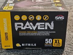 12 Boxes of 50 RAVEN Powder-Free Nitrile Examination Gloves Size XLarge 66519-01