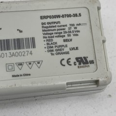 ERP ERP030W-0700-38.5 Dimmable Constant Current LED Driver 27W 29-38.5VDC 700mA
