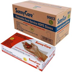 Poly Disposable Hdpe Food Service Gloves, Box of 500, Total of 20 Boxes, Larg…
