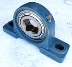 Premium 1-1/2″ Square Bore GW211PPB3 Disc Bearing 2-Bolt Pillow Block Flat Base