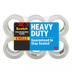 Scotch Heavy Duty Shipping Tape, 6 Rolls/Pack, 1.88″ x 54.6 yds, Clear (38506)..