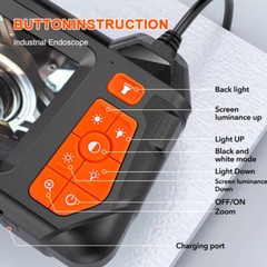 Industrial Endoscope Borescope 1080P 4.3” Screen 5.5mm Inspection Snake Camera