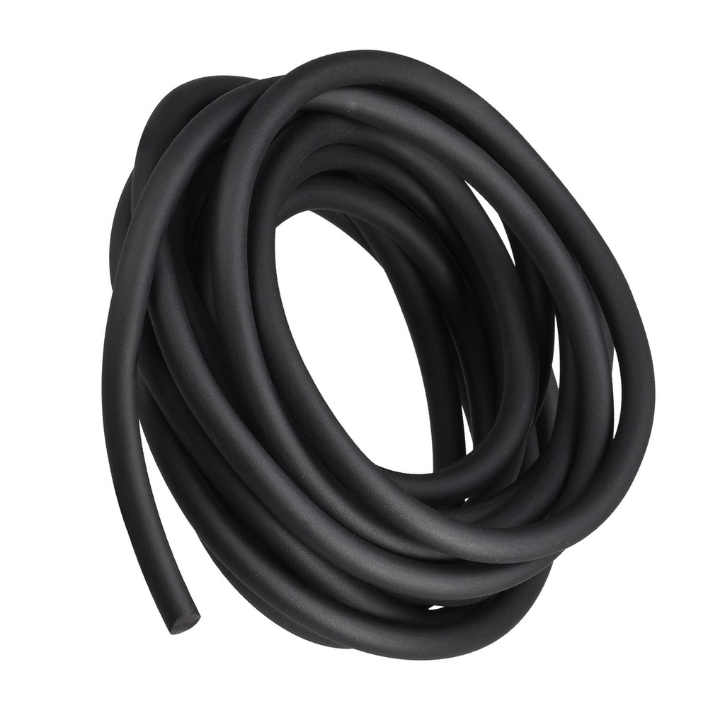 10ft 6mm(1/4″) Dia Solid Rubber Cord for DIY Craft Matte Black