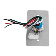 GAGALOR Waterproof Exit Button with LED IP67 Door Push Switch NO&NC silver