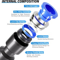 50/100PCS Quick Connect Straight Push Connector Air Line Hose Pneumatic Fittings